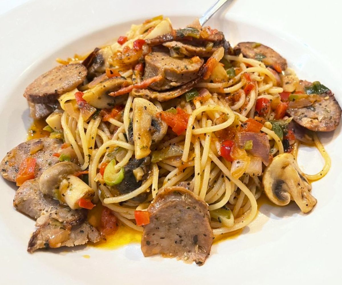 Sausage Pizzaiola at Viona's Italian Bistro in Overland Park, Kansas