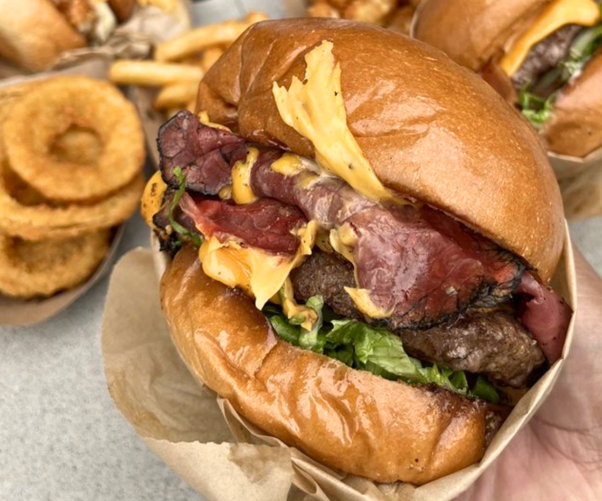 Pastrami Cheez Burger at Bunz Burger in Huntington Beach, CA