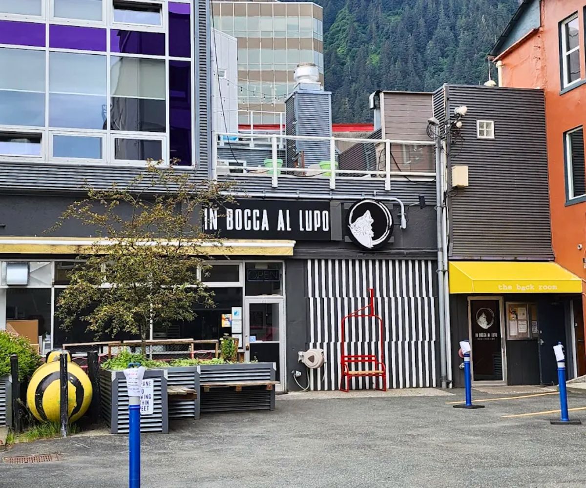 exterior of In Bocca Al Lupo in Juneau, Alaska