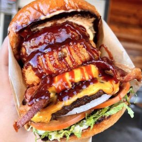 Western Bacon Cheez Burger at Bunz Burger in Huntington Beach, California