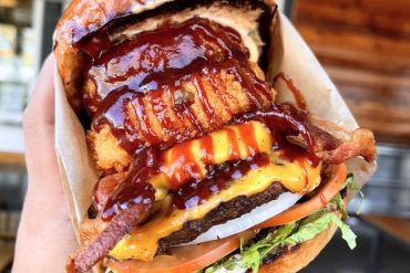 Western Bacon Cheez Burger at Bunz Burger in Huntington Beach, California
