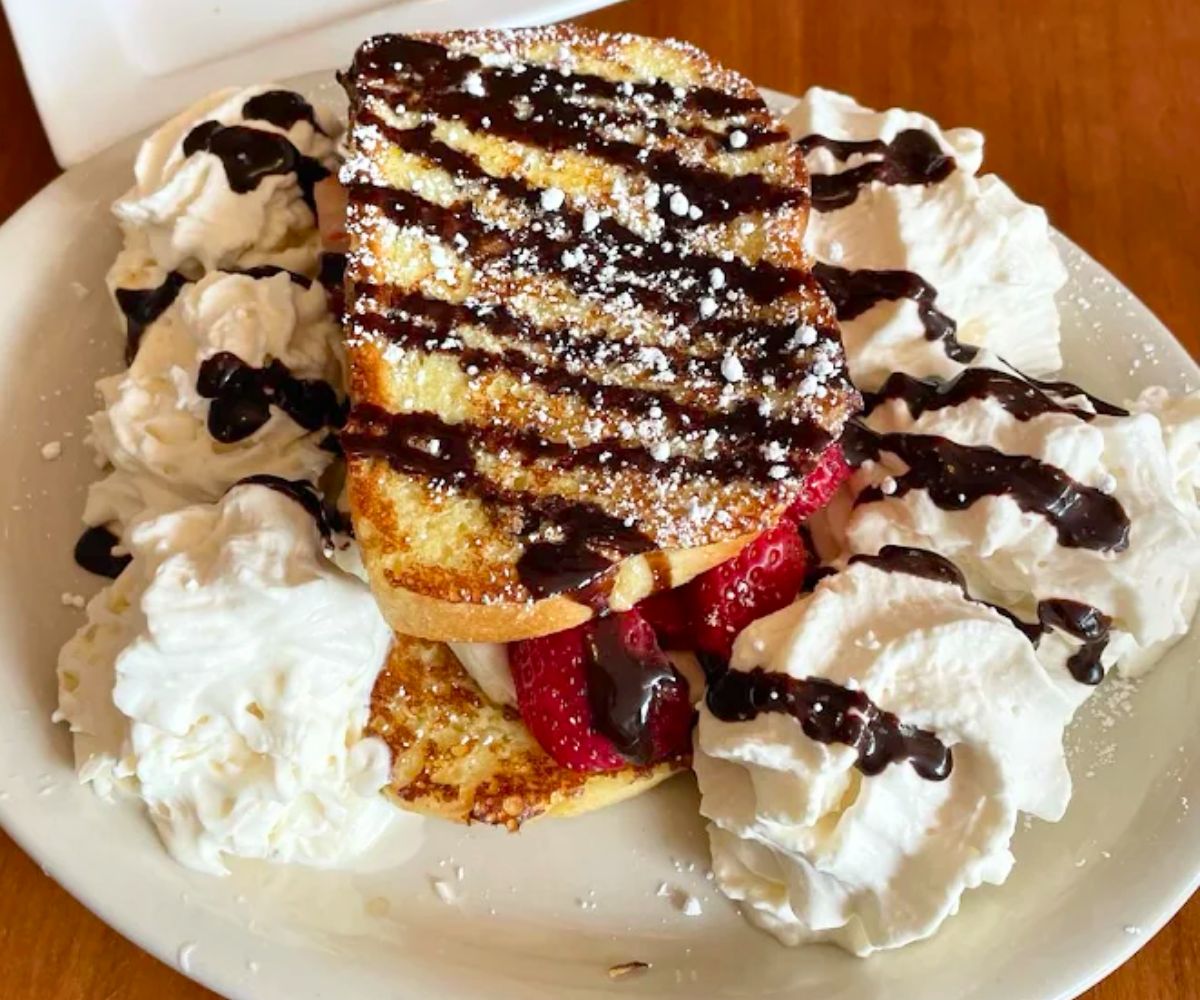 Stuffed French Toast at The Nucleus Cafe in Eau Claire, WI