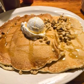 Maple Pecan Pancakes at Maple Sugar & Vermont Spice in Mendon, VT