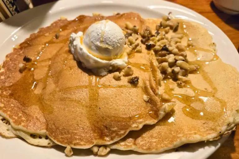 Maple Pecan Pancakes at Maple Sugar & Vermont Spice in Mendon, VT