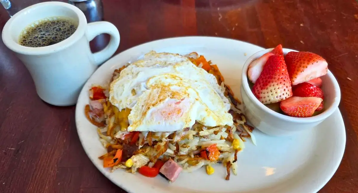 Yeti Scramble at The Nucleus Cafe in Eau Claire, WI