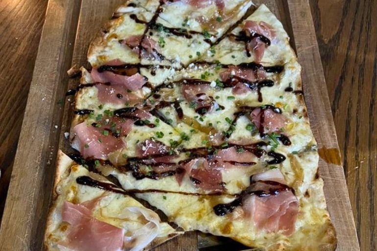 Prosciutto Pizza at Rossetti Restaurant of Lynn in Lynn, MA
