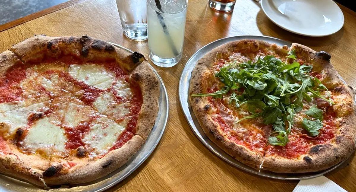 Photos for Bella Luna Wood-Fired Pizza
13 of 244

Cheese (left) and Prosciutto and Arugula pizza (right) at Bella Luna Wood-Fired Pizza in Harrisonburg, VA