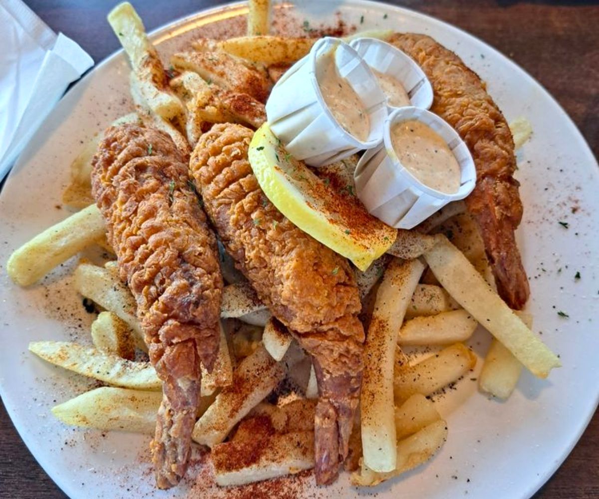 Stuffed Shrimp at Orlandeaux’s Café in Shreveport, Louisiana