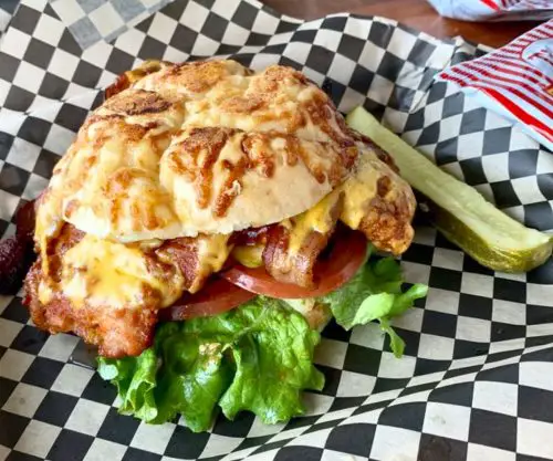 Chicken, Bacon, Cheddar at The Meating Place Cafe in Hillsboro, Oregon