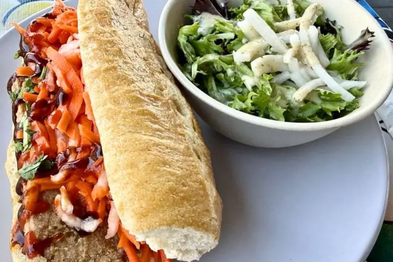 Banh Mi Sandwich at The Root Cafe in Little Rock, Arkansas