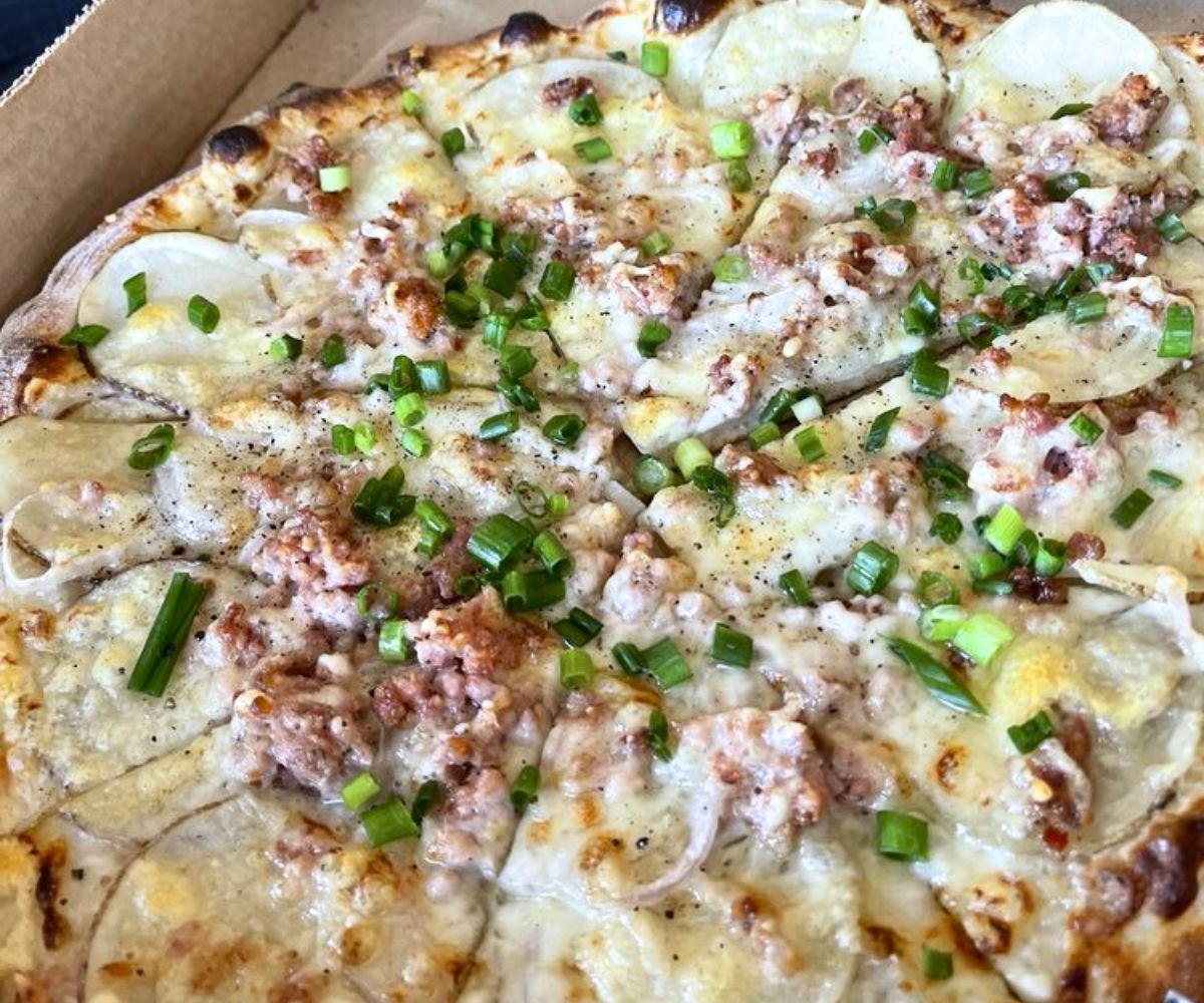 Potato and Pancetta pizza at Fortunate Son in Garland, TX