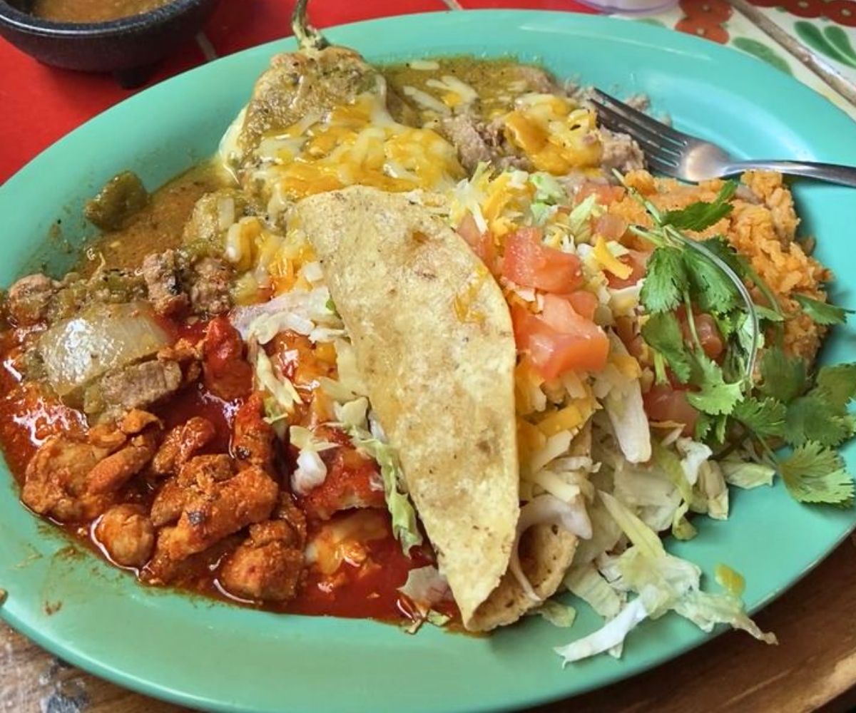 Licha's Combination Plate at La Nueva Casita Cafe in Las Cruces, NM