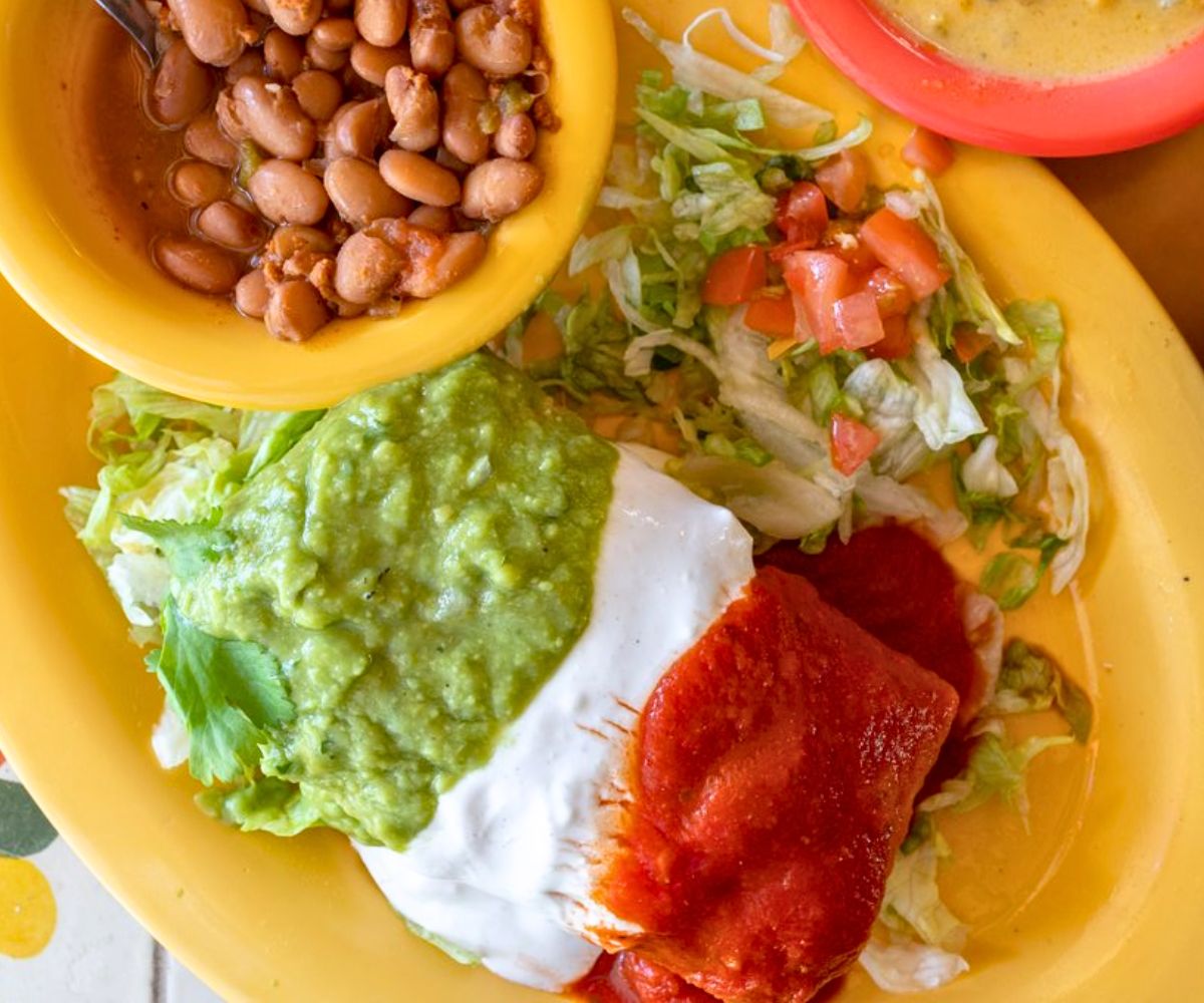 Chimichanga Bandera at La Nueva Casita Cafe in Las Cruces, New Mexico