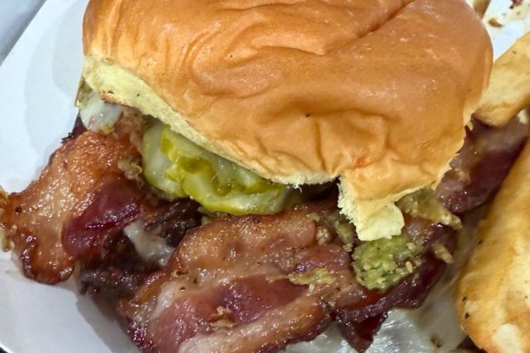 PBJ Burger at Smash'd Burger Bar in Indianapolis, IN