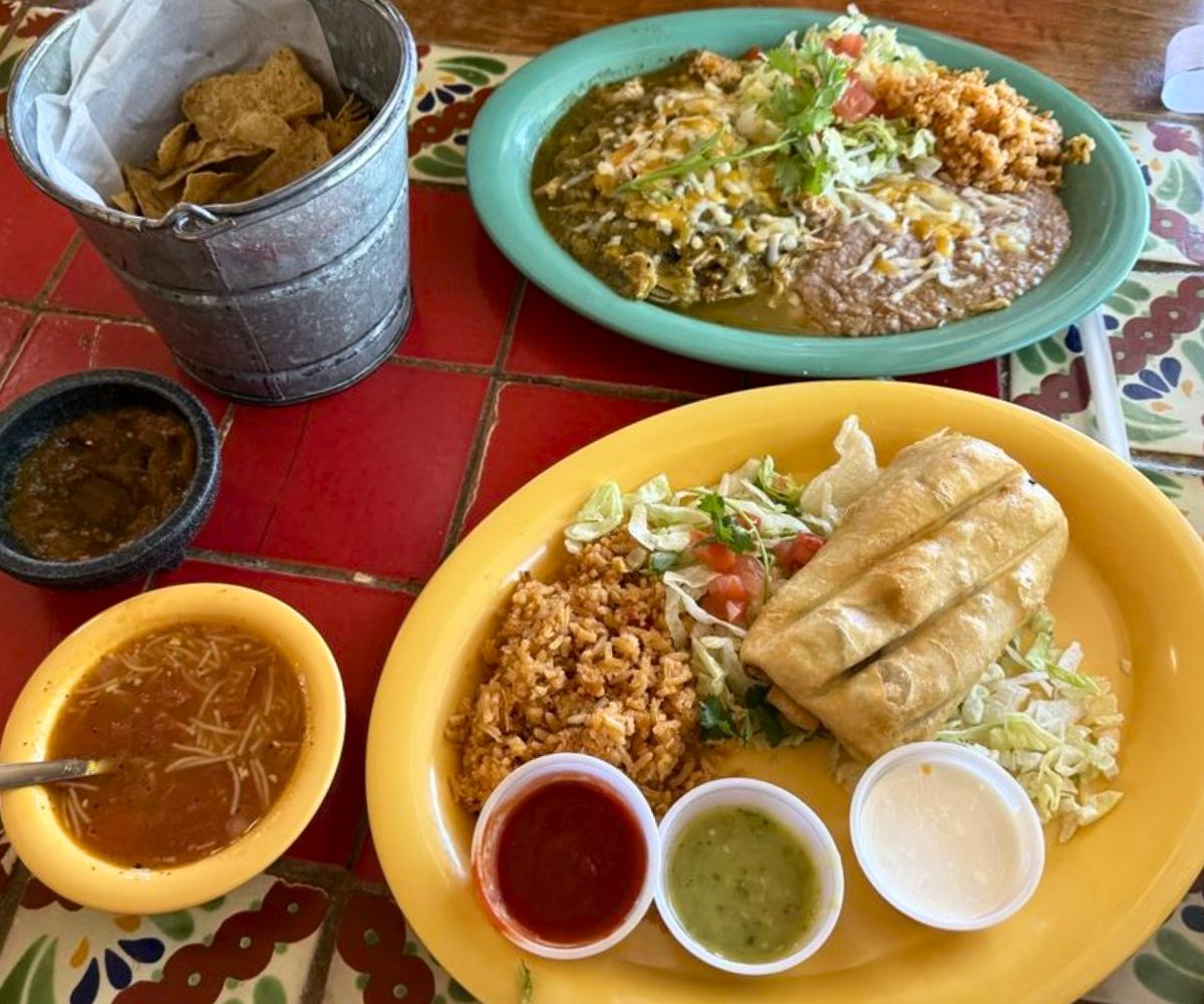 dishes at La Nueva Casita Cafe in Las Cruces, New Mexico