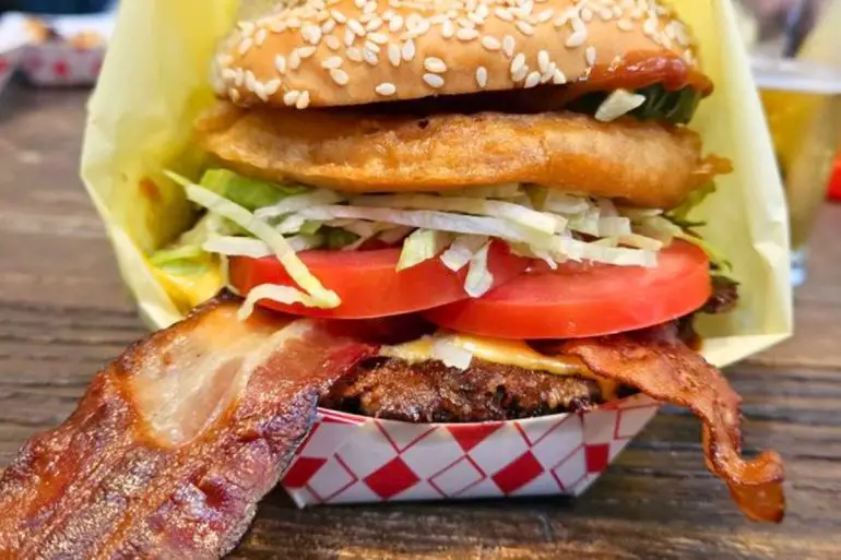 Westerner Burger at Lovely's in Oakland, CA