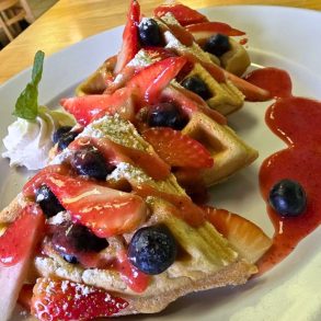 Belgian Berry Waffle at Gardenia's Cafe in Gaithersburg, Indiana