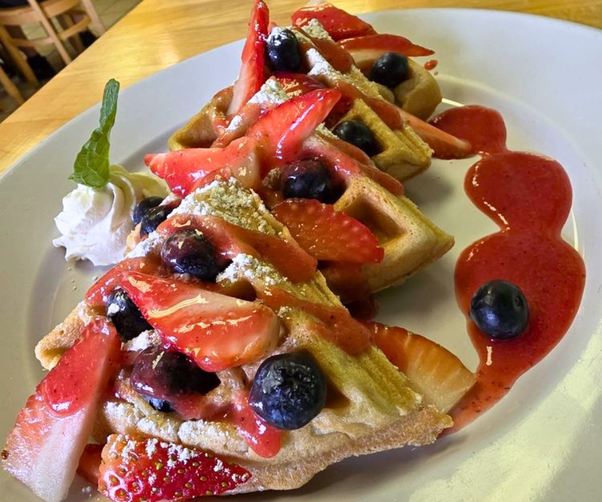 Belgian Berry Waffle at Gardenia's Cafe in Gaithersburg, Indiana
