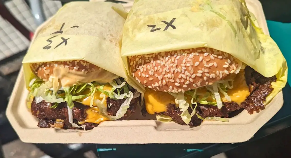 Burgers at Lovely's in Oakland, California