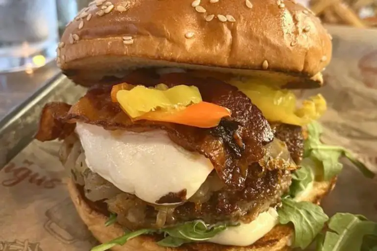 The G.O.A.T. Burger at Angus Burgers & Shakes in Kearney, Nebraska
