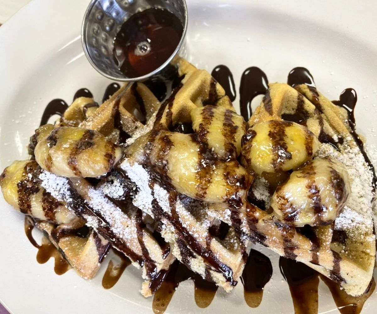 Chunk Monkey Waffle at Gardenia's Cafe in Gaithersburg, MD