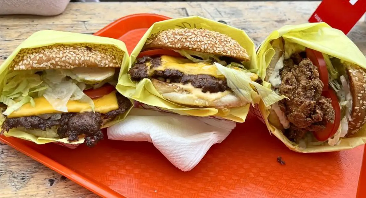 burgers at Lovelys's in Oakland, Ca