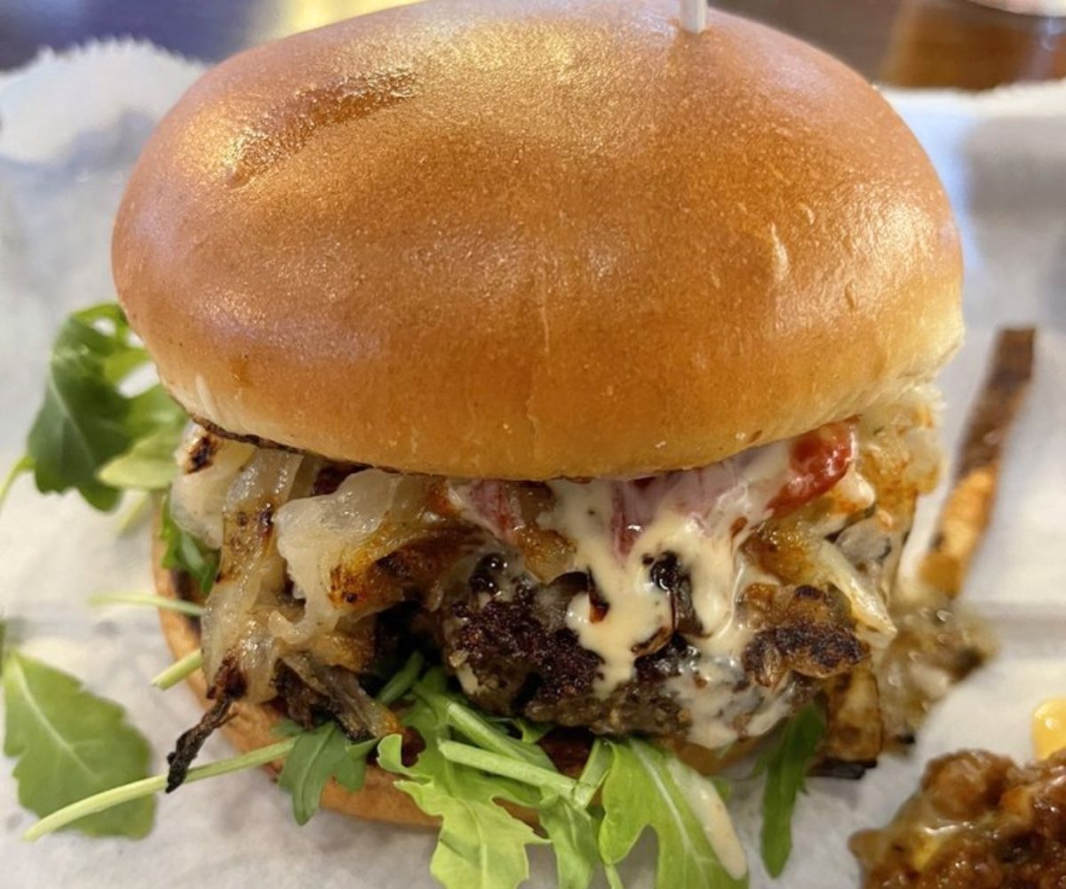 Black N Bleu Burger at Angus Burgers & Shakes in Kearney, Nebraska
