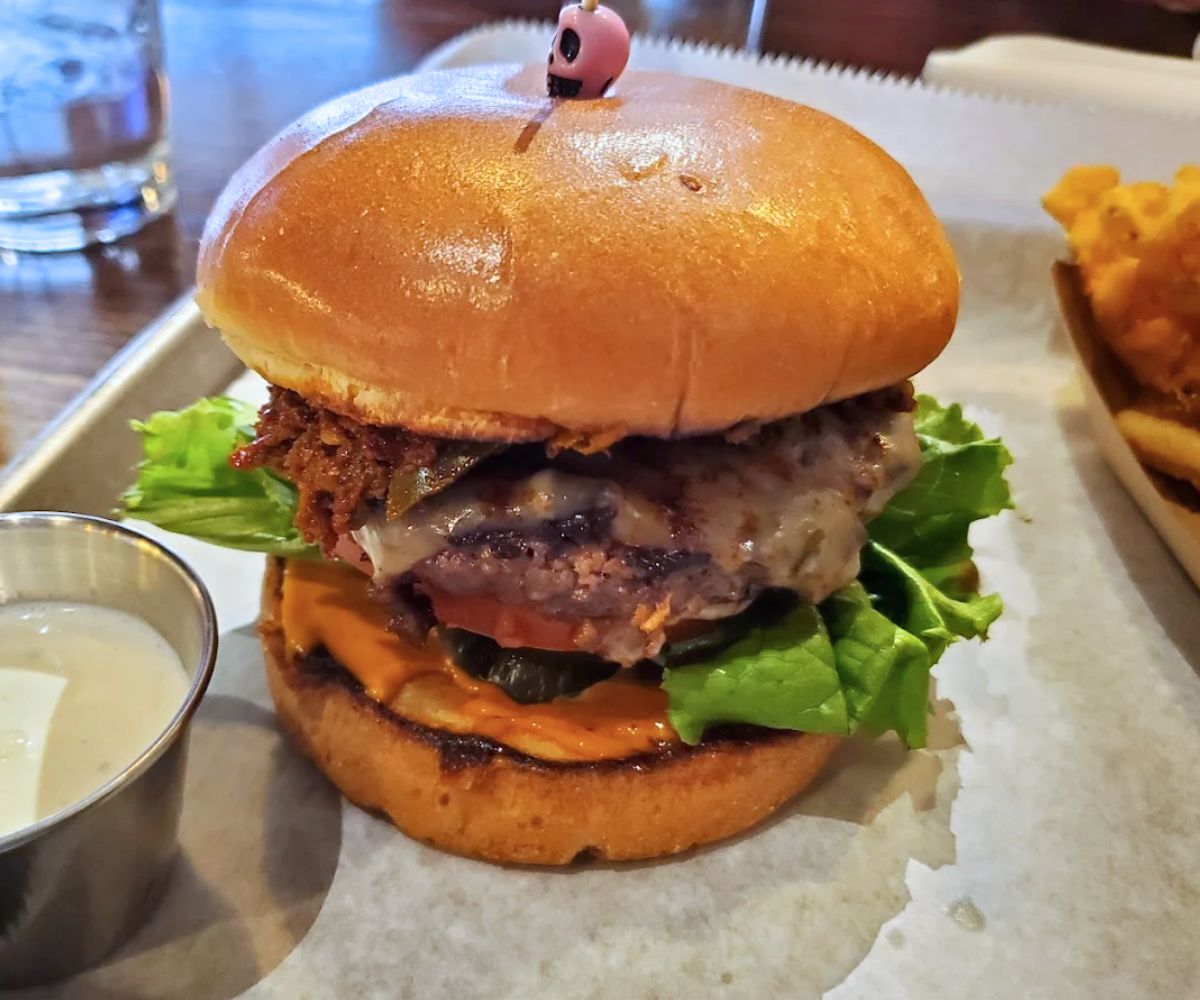 Hell Fire Burger at Angus Burgers & Shakes in Kearney, Nebraska