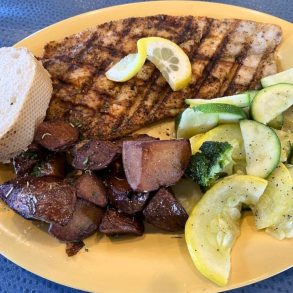 Blackened Redfish at Harbor View Cafe in Long Beach, Mississippi