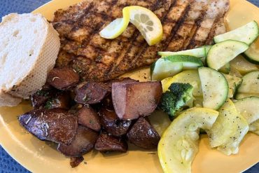 Blackened Redfish at Harbor View Cafe in Long Beach, Mississippi