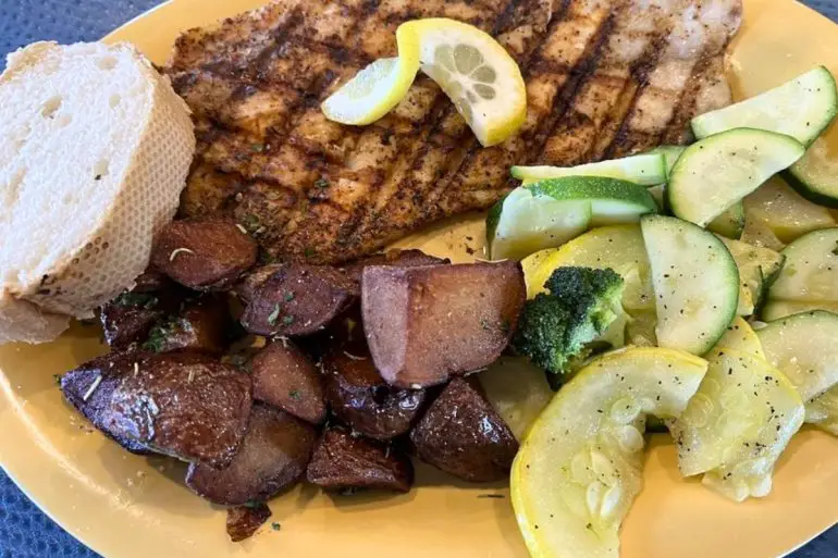 Blackened Redfish at Harbor View Cafe in Long Beach, Mississippi