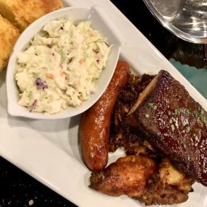 BVT BBQ Platter at Bridge View Tavern & Beer Garden in Sleepy Hollow, New York