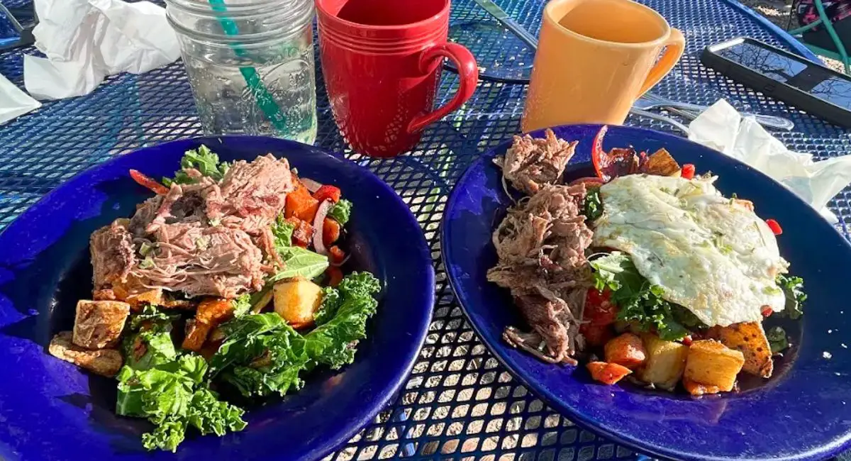 breakfast dishes at Girasol Cafe & Bakery in Amarillo, Texas