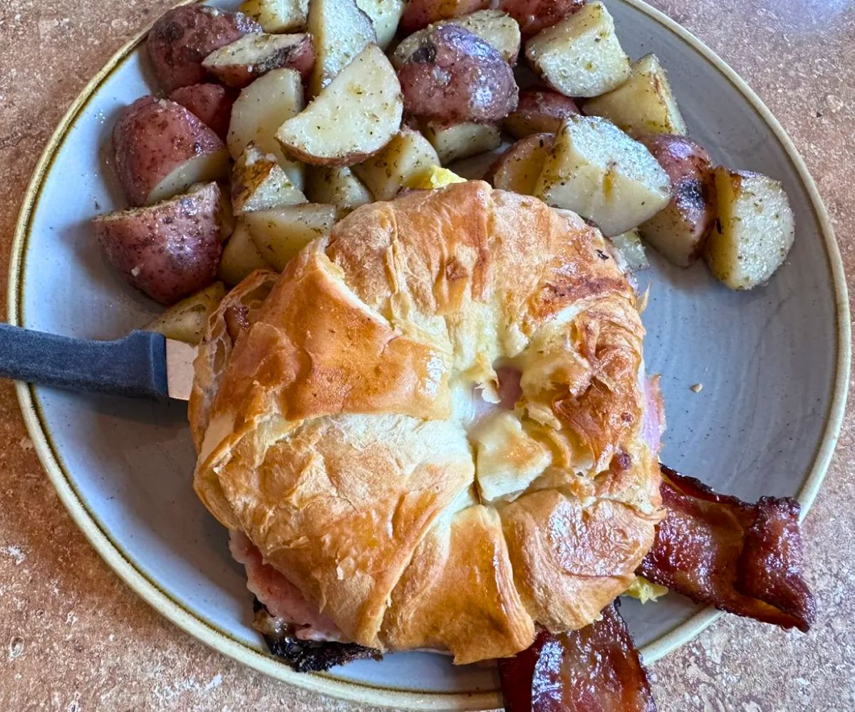 Croissant Breakfast Sandwich at The Coop in Waukesha, Wisconsin