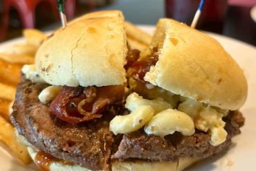 The Mac Daddy Burger at Midtown Caboose in Tallahassee, Florida