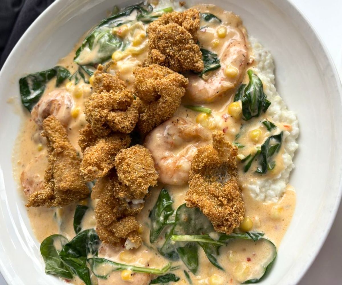 Crispy Catfish, Shrimp & Grits at The Breakfast Boys in College Park, GA