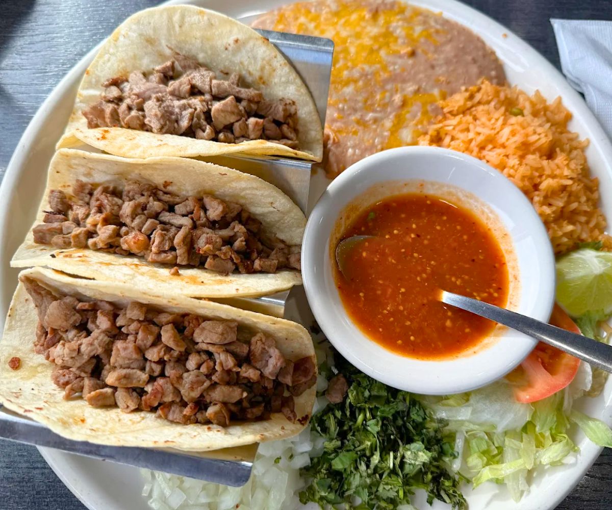 Carne Asada Tacos at Guadalajara Mexican Restaurant in Westminster, Colorado