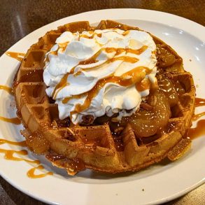 Caramel Apple Crisp Waffle at The Woodbury Cafe in Woodbury, MN