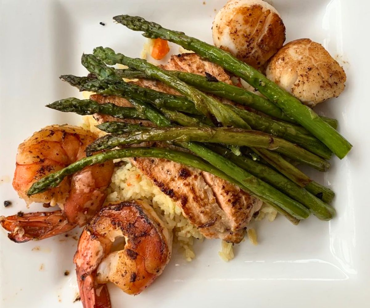 Seafood Mixed Grille at Hooked Seafood Restaurant in Manchester, NH