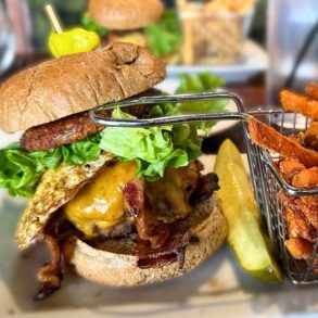North Carolinian Burger at Hops Burger Bar in Greensboro, North Carolina