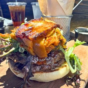 Seoul 2.0 (double patty) at Bang Bang Burgers in Charlotte, North Carolina