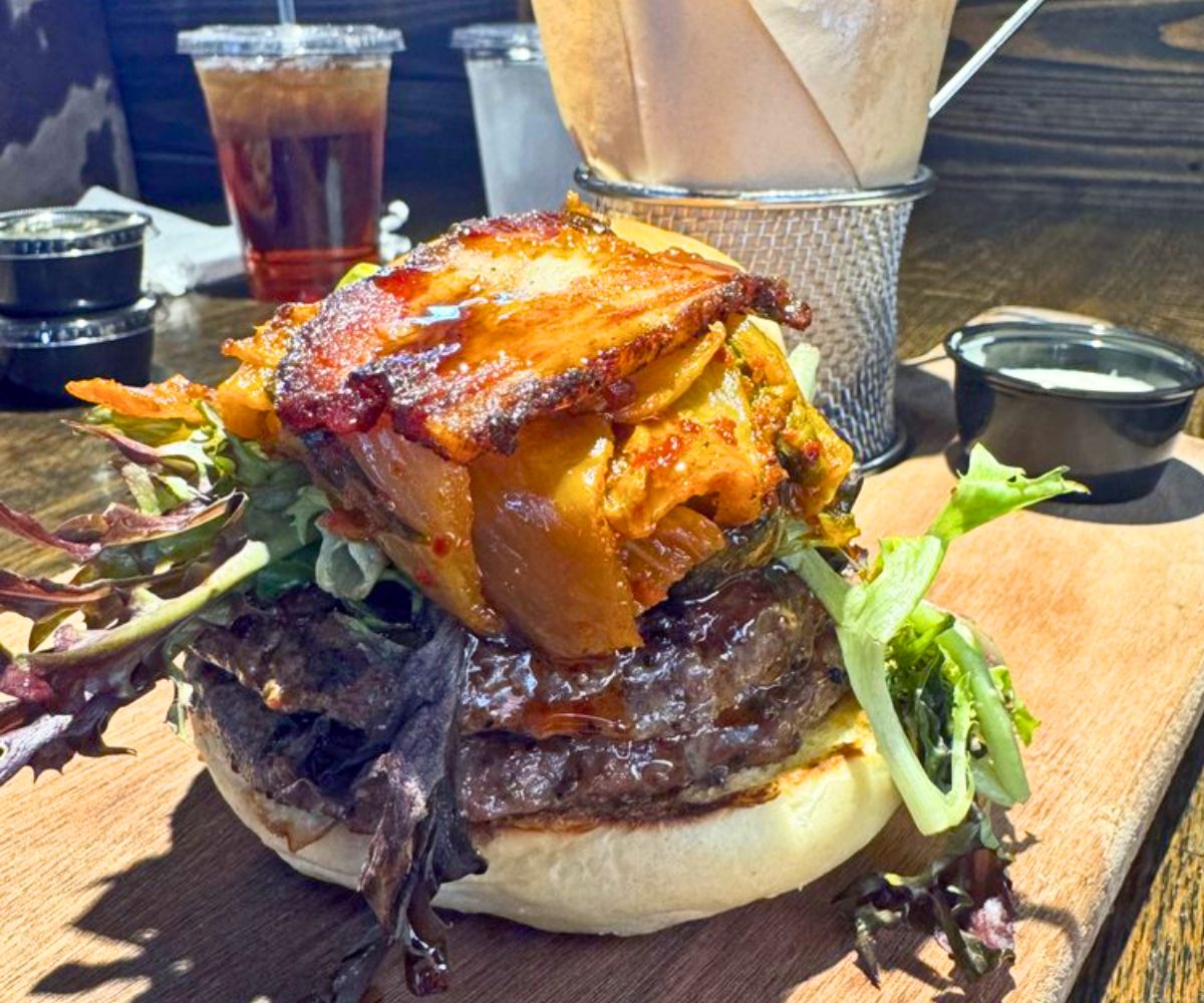 Seoul 2.0 (double patty) at Bang Bang Burgers in Charlotte, North Carolina