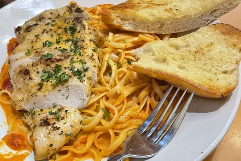 Spicy Cajun Pasta at One World in Peoria, Illinois