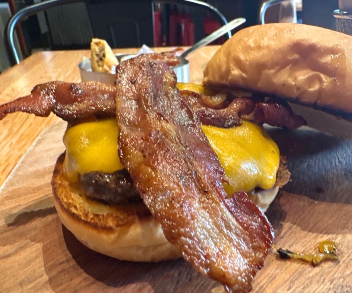 burger at Bang Bang Burgers in Charlotte, NC