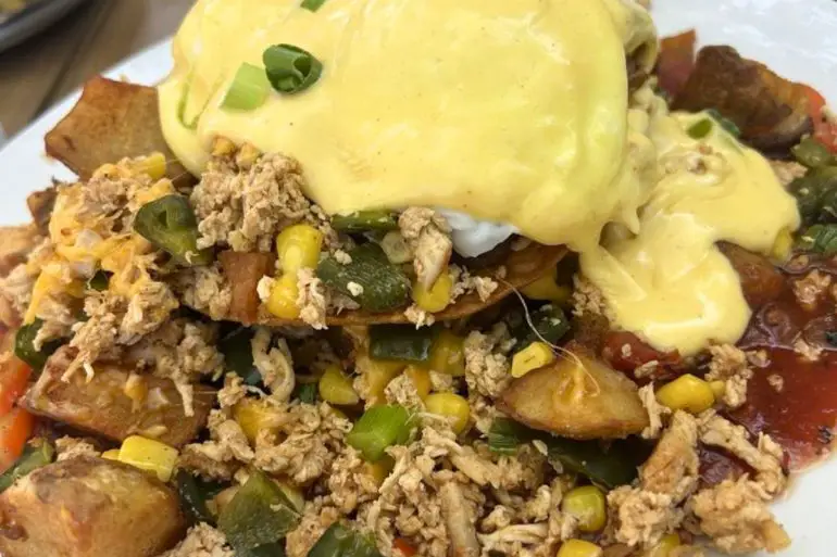 Baja Chicken Stack at McKay Cottage Restaurant in Bend, OR