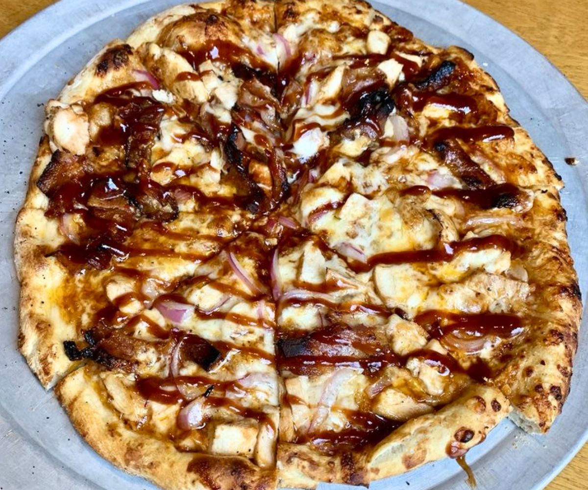 BBQ Chicken Pizza at Nonna's Place in Concord, New Hampshire