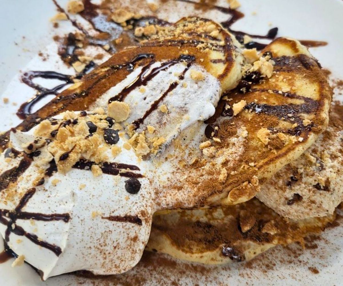 Cannoli Pancakes at Cafe Elena in Columbus, OH