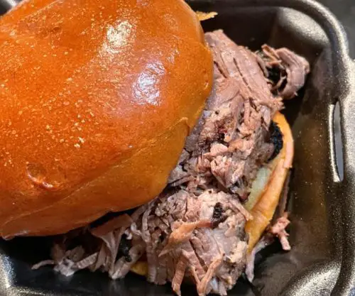 Prime Brisket Sandwich at Big Ange's Eatery in Arlington Heights, Illinois