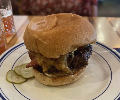 huge patty burger at main street meats in Chattanooga TN