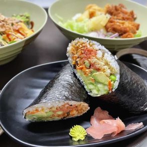 sushi burrito at eddy's snack bar in davenport, Iowa